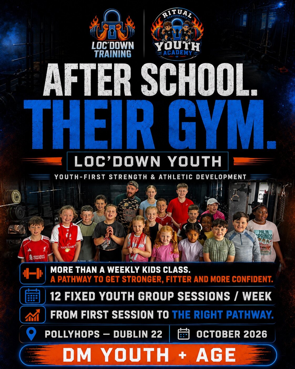 Loc'Down Youth October 2026 after-school campaign with Youth athletes